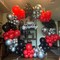Red Black Silver Balloons, Red and Black Balloons Black Red Silver Balloon, Black Red Confetti Balloon for for Super Spider Hero Man Theme Birthday Baby Shower Wedding Race Car Party Decorations